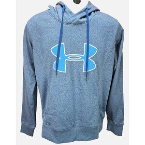Under Armour ColdGear Womens Hoodie Medium Semi-Fitted Blue & Grey Polyester